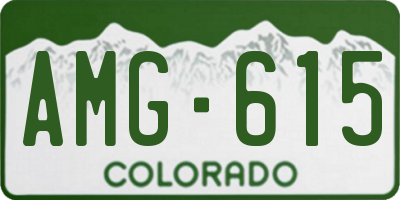 CO license plate AMG615