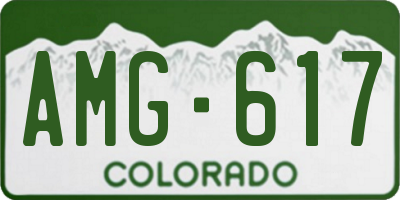 CO license plate AMG617