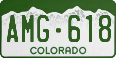 CO license plate AMG618
