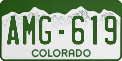 CO license plate AMG619