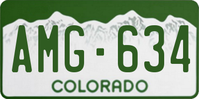 CO license plate AMG634