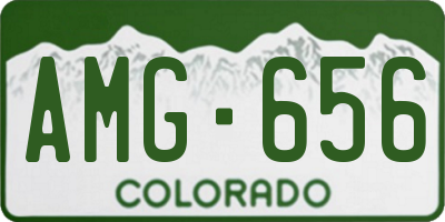CO license plate AMG656