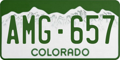 CO license plate AMG657