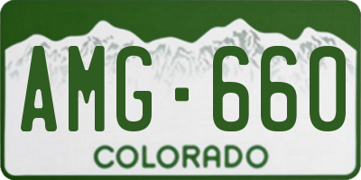 CO license plate AMG660