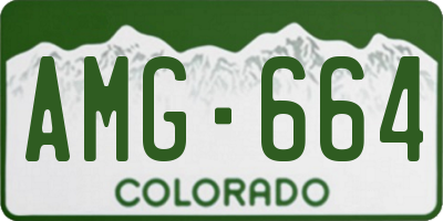 CO license plate AMG664
