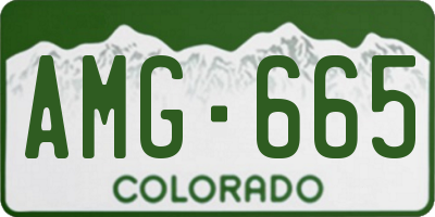 CO license plate AMG665