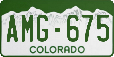 CO license plate AMG675