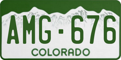 CO license plate AMG676