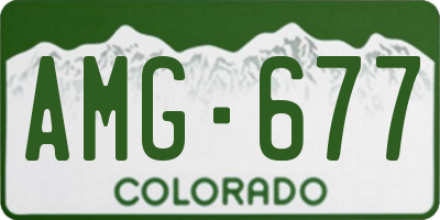 CO license plate AMG677