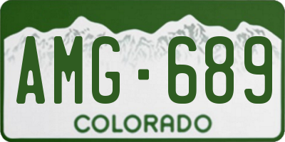 CO license plate AMG689