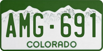 CO license plate AMG691
