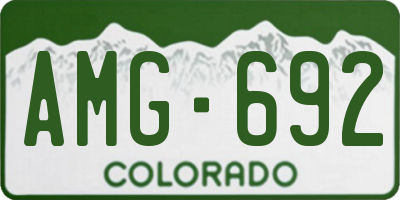CO license plate AMG692