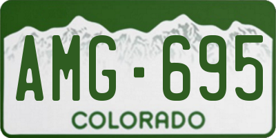 CO license plate AMG695