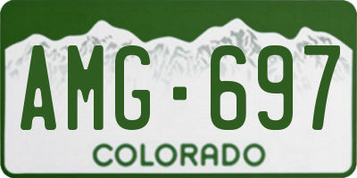 CO license plate AMG697