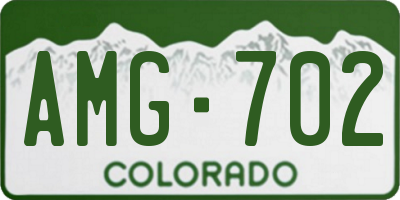 CO license plate AMG702