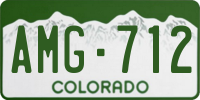 CO license plate AMG712