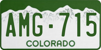 CO license plate AMG715