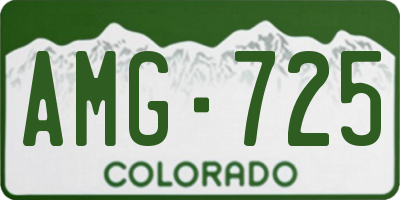 CO license plate AMG725