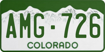 CO license plate AMG726