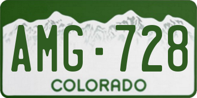 CO license plate AMG728