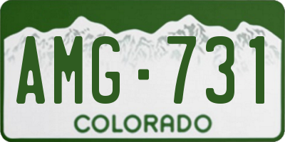 CO license plate AMG731