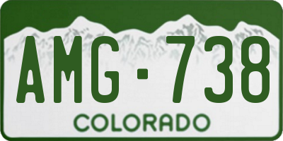 CO license plate AMG738