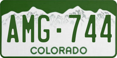 CO license plate AMG744