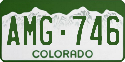 CO license plate AMG746