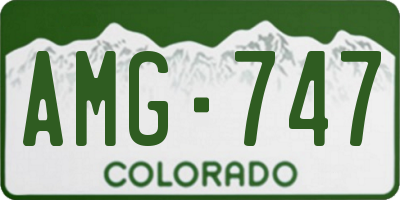 CO license plate AMG747