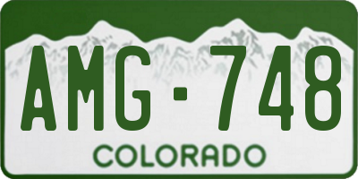 CO license plate AMG748