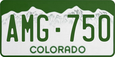 CO license plate AMG750