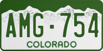 CO license plate AMG754