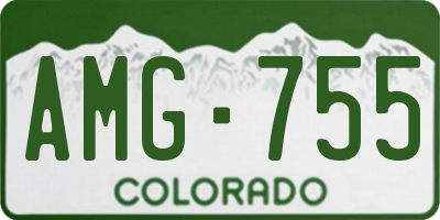 CO license plate AMG755