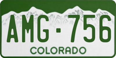 CO license plate AMG756