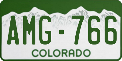 CO license plate AMG766