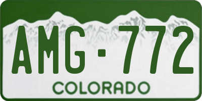 CO license plate AMG772