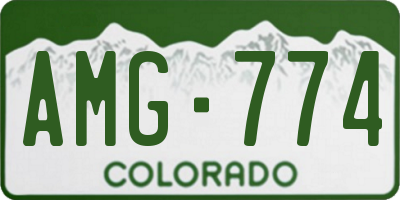 CO license plate AMG774