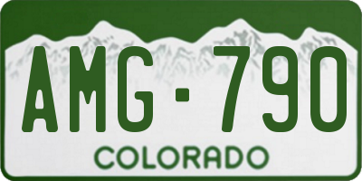 CO license plate AMG790