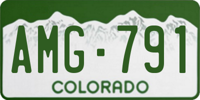 CO license plate AMG791