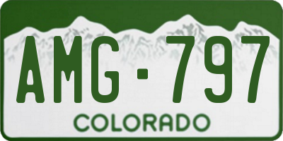 CO license plate AMG797