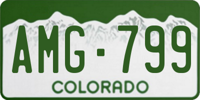 CO license plate AMG799