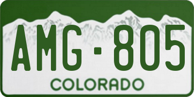 CO license plate AMG805