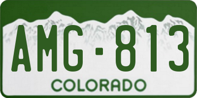 CO license plate AMG813