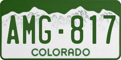CO license plate AMG817