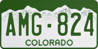 CO license plate AMG824