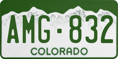 CO license plate AMG832