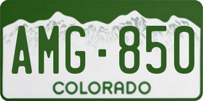 CO license plate AMG850