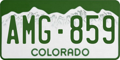 CO license plate AMG859