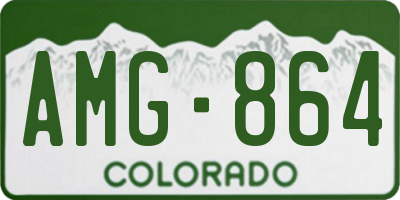 CO license plate AMG864