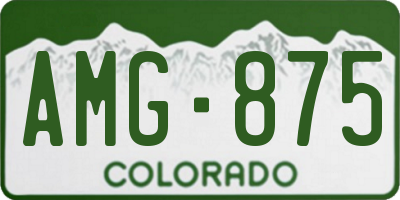CO license plate AMG875